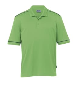 A green Dri Gear Matrix Polo shirt for men, featuring short sleeves and a subtle branding logo.