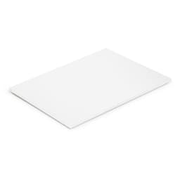 A4 notepad with 50 white leaves, featuring a simple, clean design and a branding logo.