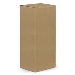 A plain brown cardboard box, rectangular in shape, suitable for packaging various items.