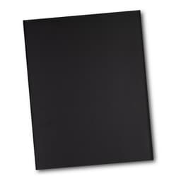 A black portfolio folder featuring a sleek design and an embossed logo. Ideal for office use.
