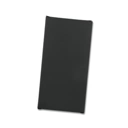 A small black gift box, featuring a sleek design, suitable for storing chocolates. It has a logo branding.