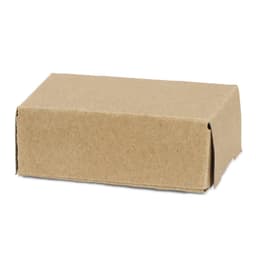 A rectangular brown cardboard box with flaps, suitable for packaging or storage.